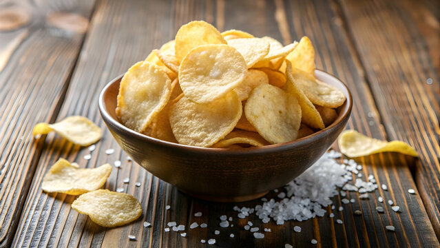Premium snack with a crunchy texture, made with French sea salt, YBC Atsugiri Luxurious Potato Chips 55g Salt Flavor , snack
