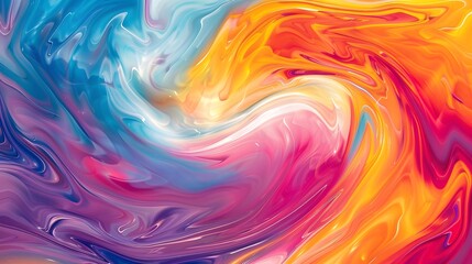 Vibrant Color Swirls: A vibrant abstract background with swirling colors and fluid patterns, evoking a sense of motion and energy. 
