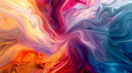 Vibrant Color Swirls: A vibrant abstract background with swirling colors and fluid patterns, evoking a sense of motion and energy. 
