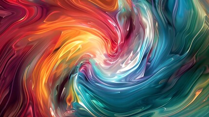Obraz premium Vibrant Color Swirls: A vibrant abstract background with swirling colors and fluid patterns, evoking a sense of motion and energy. 