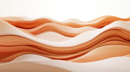 Obraz premium Smooth sculpted clay-inspired on white background