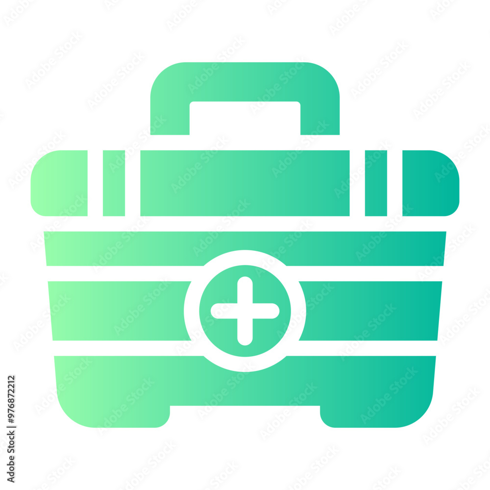 Sticker first aid gradient icon