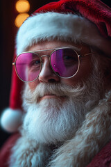 a portrait from a very cool santa claus