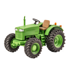 Obraz premium Green tractor model with detailed features for agriculture purposes