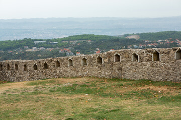 The historical center of the medieval town of Kruje in Albania. Beautiful outdoor scene of Albania, Europe. Traveling