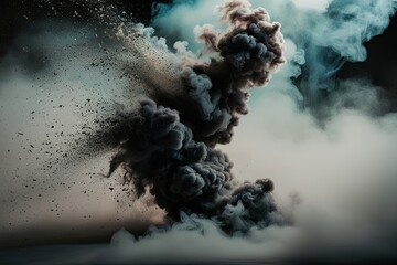 Swirling Particles and Smoke Creating Intense Chaos and Creative Haze