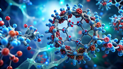 Crazy and altered protein under a microscope, micrograph, microscope, protein, altered, abnormal, structure