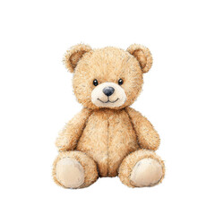 Cute teddy bear plush toy on a soft background for children