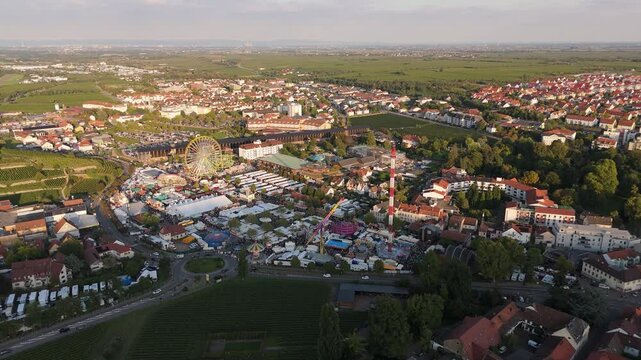 Luftaufnahme in Bad D&uuml;rkheim D&uuml;rkheimer Wurstmarkt