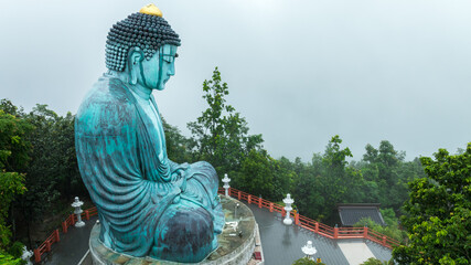 Great Buddha of Kamakura Daibutsu at Thai Temple - Wat Phra That Doi Phra Chan Mae Tha, Lampang...