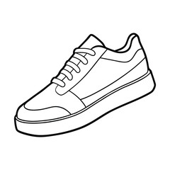 sneaker line-art-vector-illustration