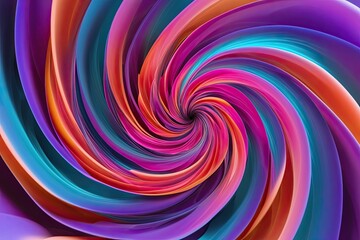Obraz premium Dynamic 3D Floral Animation with Colorful Swirling Petals for Nature Marketing