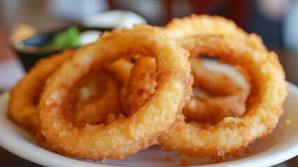fresh onion ringsused for advertising