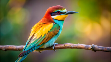 Obraz premium A beautiful close-up photo of a colorful bird perched on a branch in a natural setting , wildlife, feathers, nature, avian