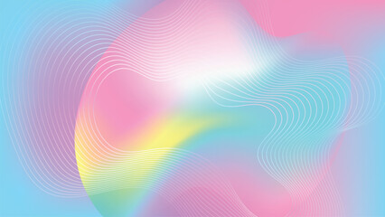 Colorful holographic gradient background vector.
