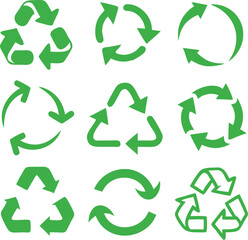 Obraz premium Recycling icon collection. Vector 