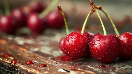 Image of cherries in 4k ultra HD High Quality