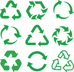 Obraz premium Recycling icon collection. Vector 