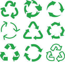 Obraz premium Recycling icon collection. Vector 