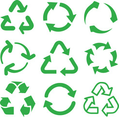 Recycling icon collection. Vector 
