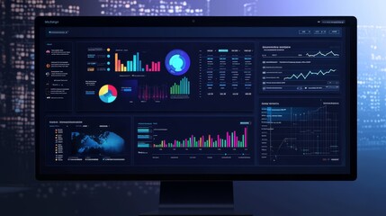 Obraz premium Modern Tech Dashboard for Subscription-Based Online Tools Service