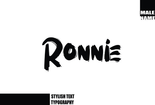 Ronnie Male Name In Bold Grunge Animated Typography Text