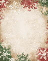 Elegant Christmas Background with Snowflakes and Space for Text