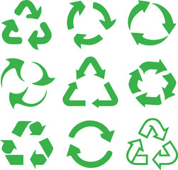 Obraz premium Recycling icon collection. Vector 