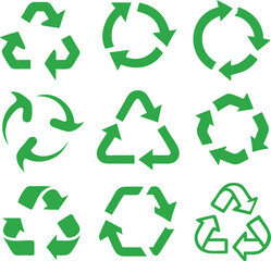 Recycling icon collection. Vector 