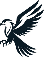 Obraz premium Eagle silhouette vector art illustration