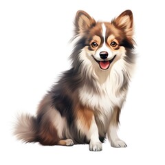 Obraz premium A joyful and happy Chihuahua portrait showcasing its fluffy fur and adorable nature