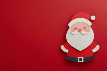 Obraz premium Festive Christmas Background Featuring Abstract Santa Design with Space for Text