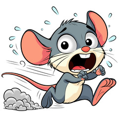 The mouse got scared and ran