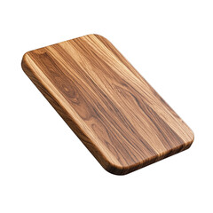 Wooden cutting board with a natural grain texture for kitchen use