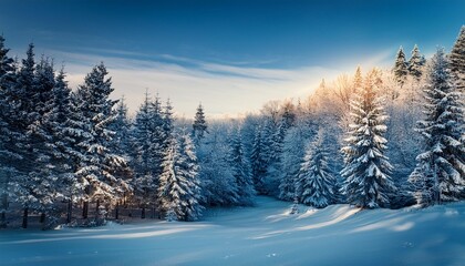 Obraz premium Winter wonderland with snow