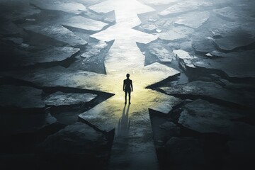 Asteroid belt with glowing rocks and cosmic dust in deep space, suitable for sci-fi backgrounds.. Beautiful simple AI generated image