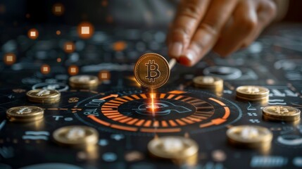 Arrow hitting a target with financial icons, such as money bags and coins, signifying investment success