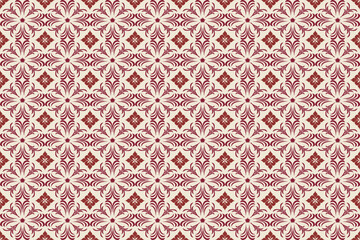 Oreintal Flora Damask Seamless pattern  embroidery, Indian style.  art ornament print.Design for carpet, cover,wallpaper, wrapping, fabric, clothing 