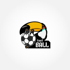 Logo Illustration Mascot Of Toucan With Illustration Of Basket Ball