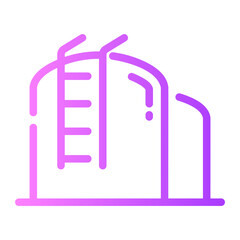 water tank Line Gradient Icon