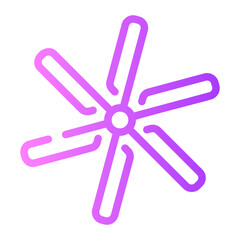 windmill Line Gradient Icon