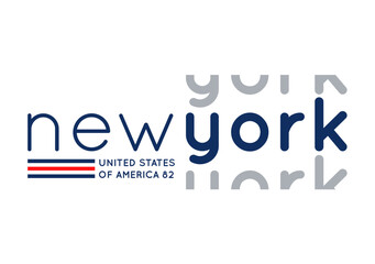 New york modern fashion slogan. United states of america 82 print for t-shirt design. typography graphics design. Vector illustration.