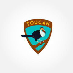 Logo Illustration Mascot Of Toucan With Illustration Of Basket Ball