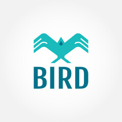 Illustration Logo Design of Fliying Bird