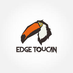Logo Illustration Mascot Of Toucan With Illustration Of Basket Ball