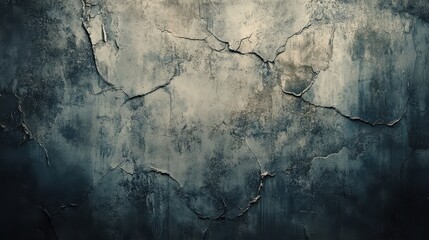 Weathered and Cracked Concrete Wall