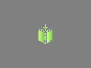 abstract book logo design vector