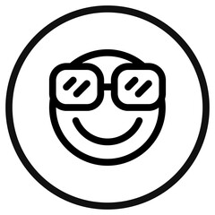 Editable cool glasses, proud, cool face vector icon. Part of a big icon set family. Perfect for web and app interfaces, presentations, infographics, etc
