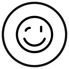 Editable winky face, winking eye, ok, tease vector icon. Part of a big icon set family. Perfect for web and app interfaces, presentations, infographics, etc
