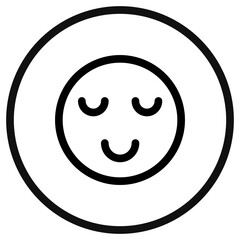 Editable calm, zen, relaxed face vector icon. Part of a big icon set family. Perfect for web and app interfaces, presentations, infographics, etc
